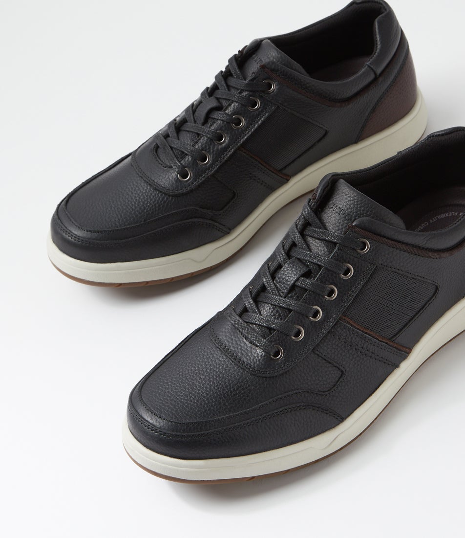Zeus Black Leather Sneakers
