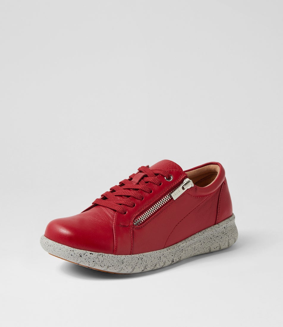 Solar Xf Dark Red Leather Sneakers