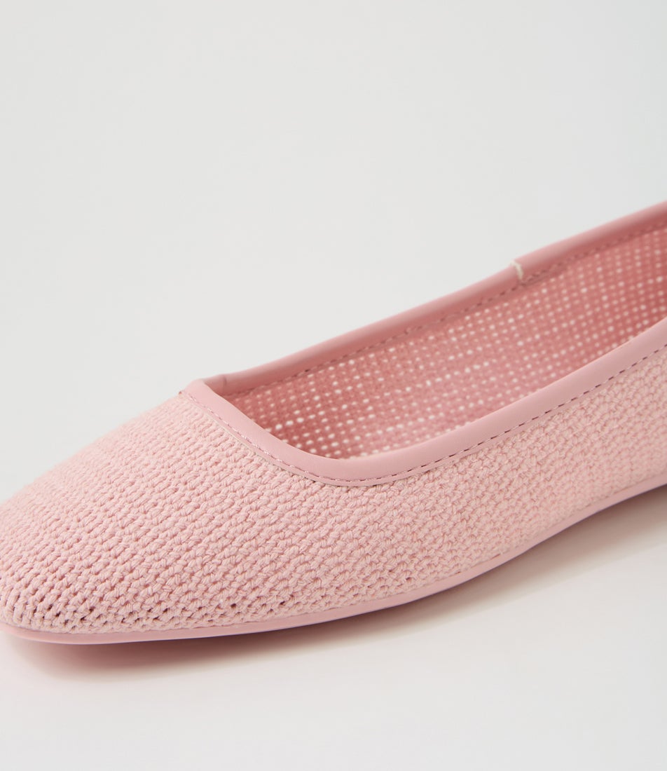 Zardozi Pale Pink Weave Flat Shoes