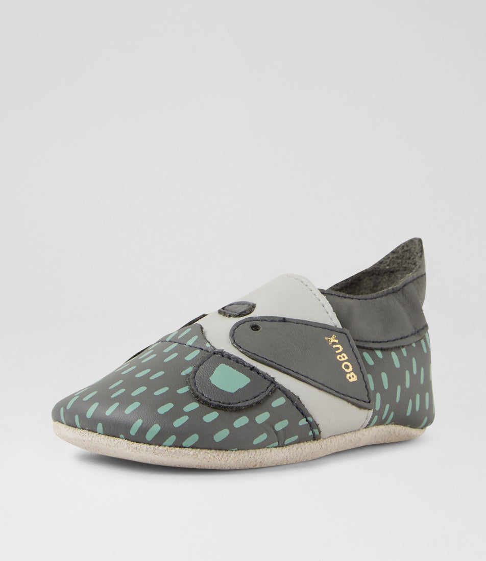 Ss Rascal Infant Charcoal Leather Flat Shoes
