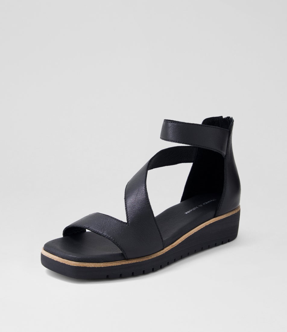 Kendrik Black Leather Sandals