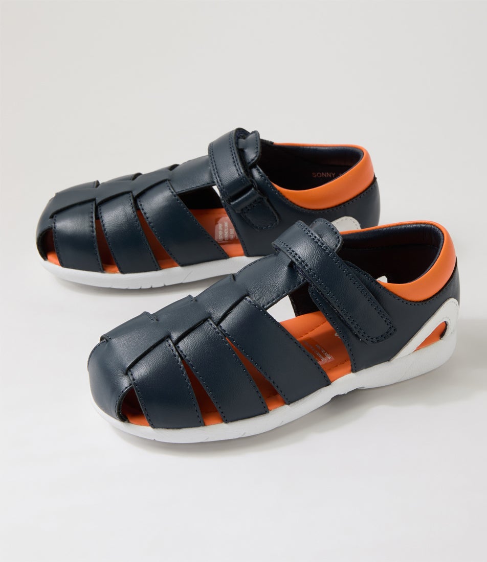 Sonny Toddler Navy Multi Leather Sandals