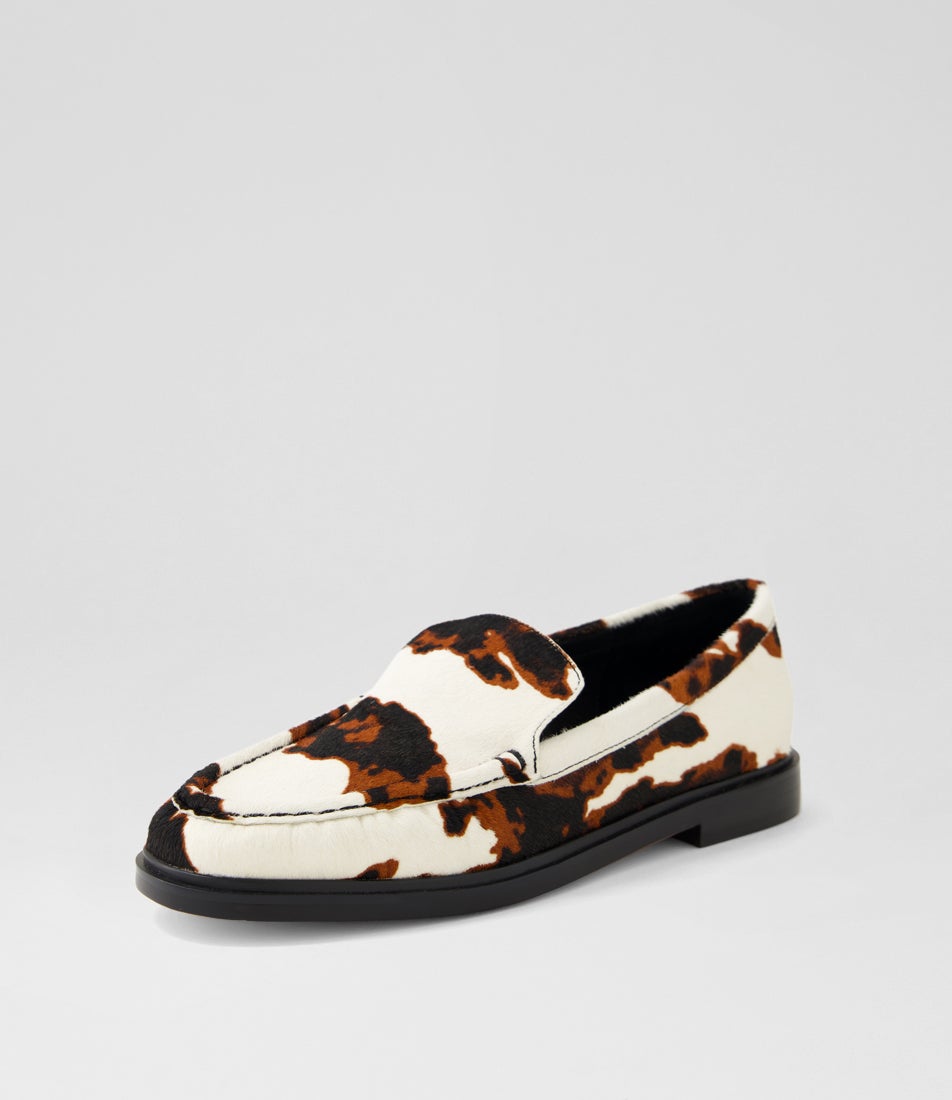 Gioia Cow Print Pony Loafers