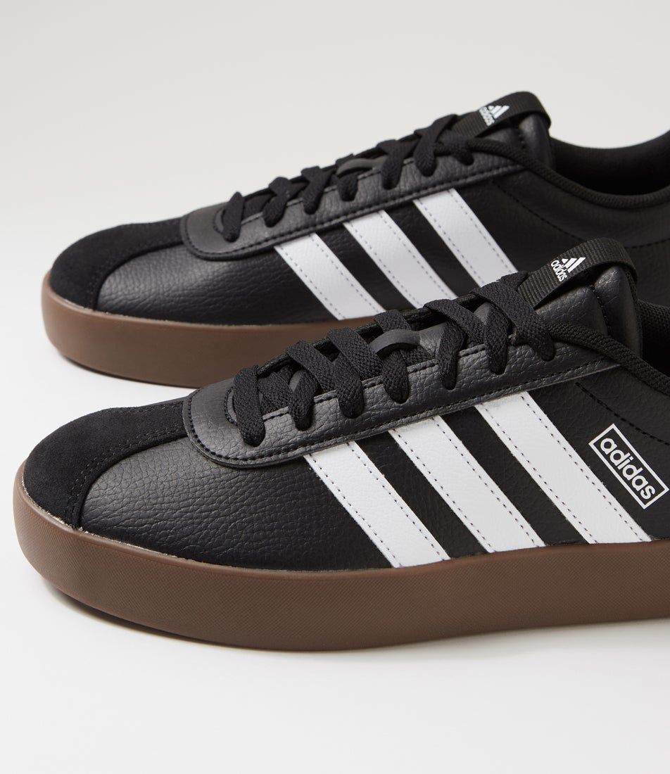 Vl Court 3 M Black White Gum Sneakers