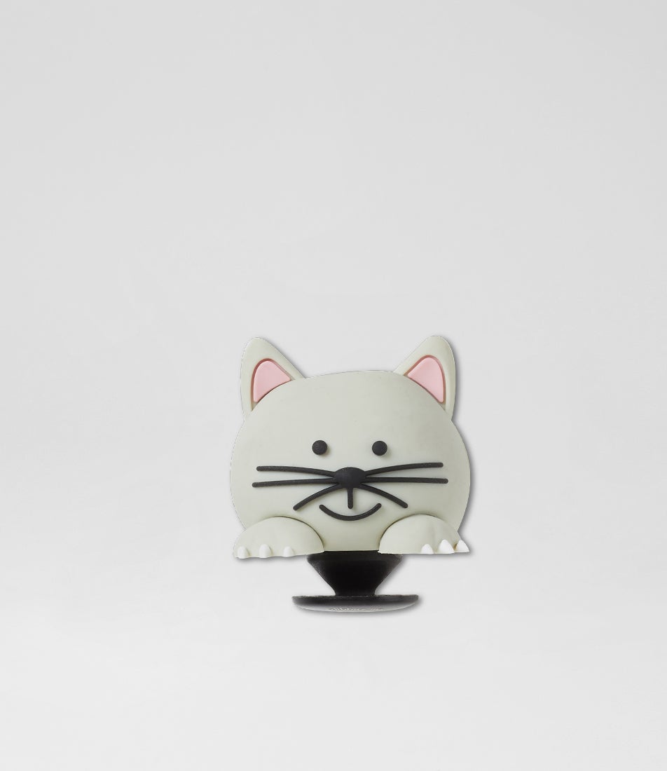 3d Kitty Grey Fabric Jibbitz