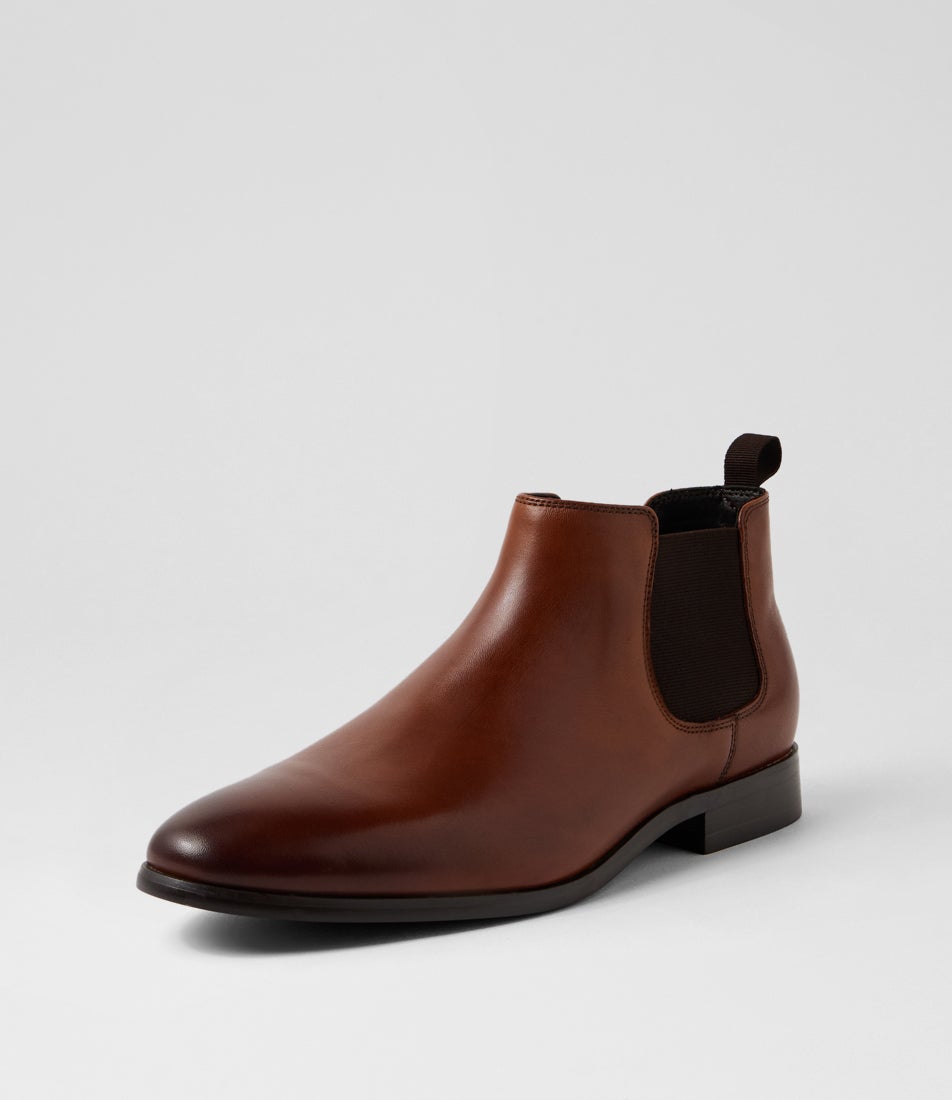Alpha Brown Leather Chelsea Boots
