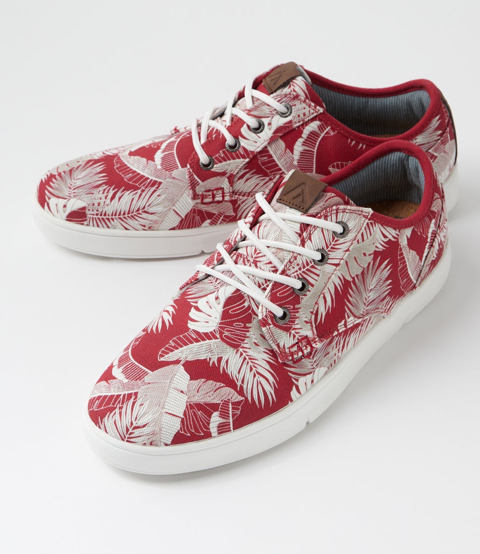 Albatross Mw Red Printed Canvas Eva Sneakers