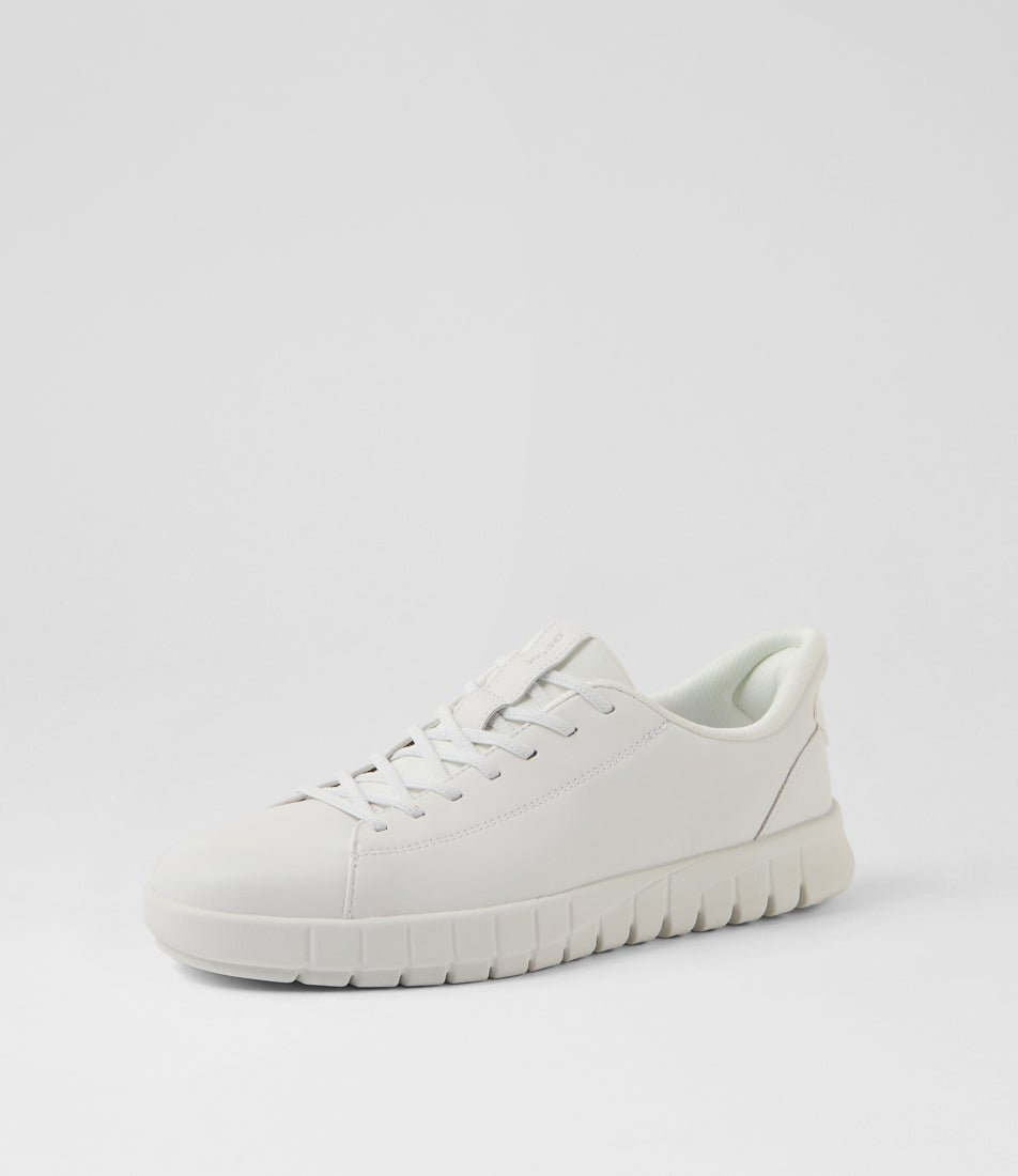 U Flextride Plus Low White Leather Sneakers
