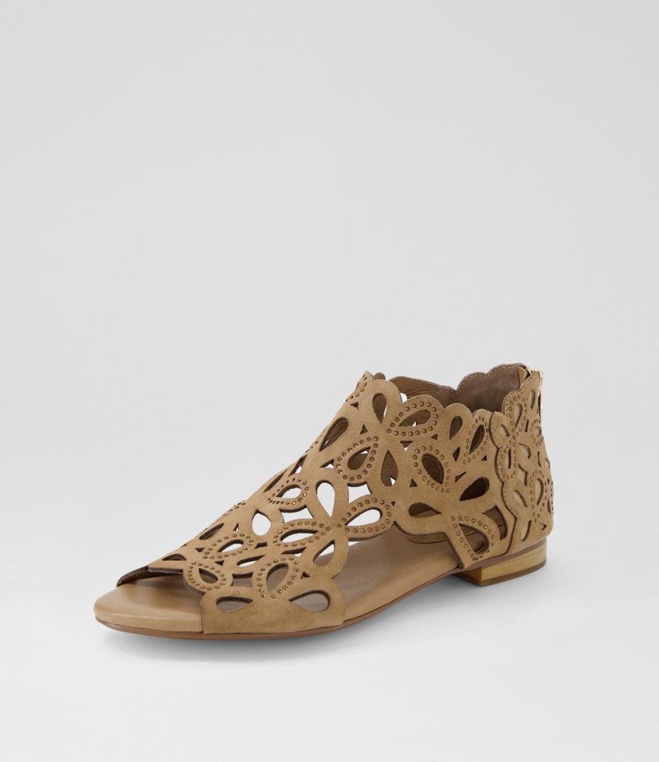 Preest Light Choc Suede Sandals