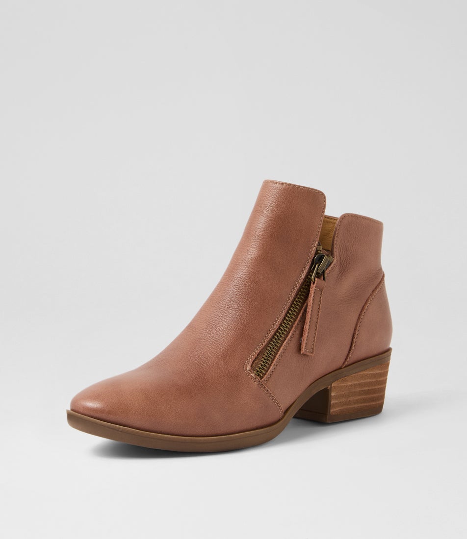 Zoner Coco Natural Leather Ankle Boots