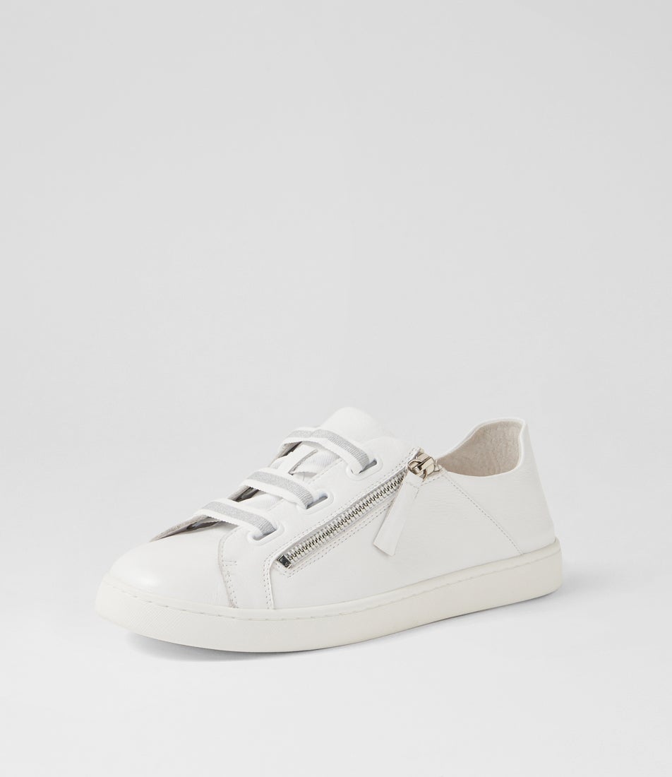 Natilee White Leather Sneakers