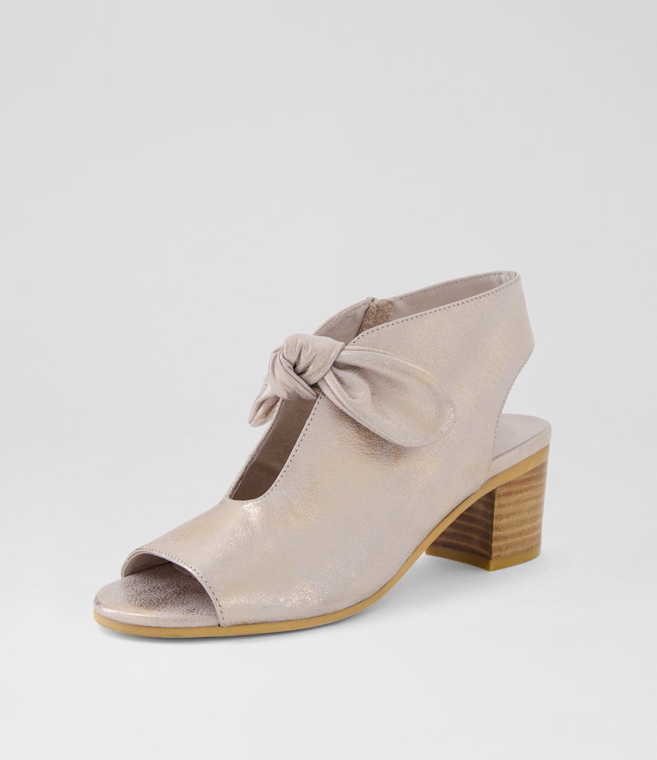 Banana Blush Rose Gold Wash Leather Sandals