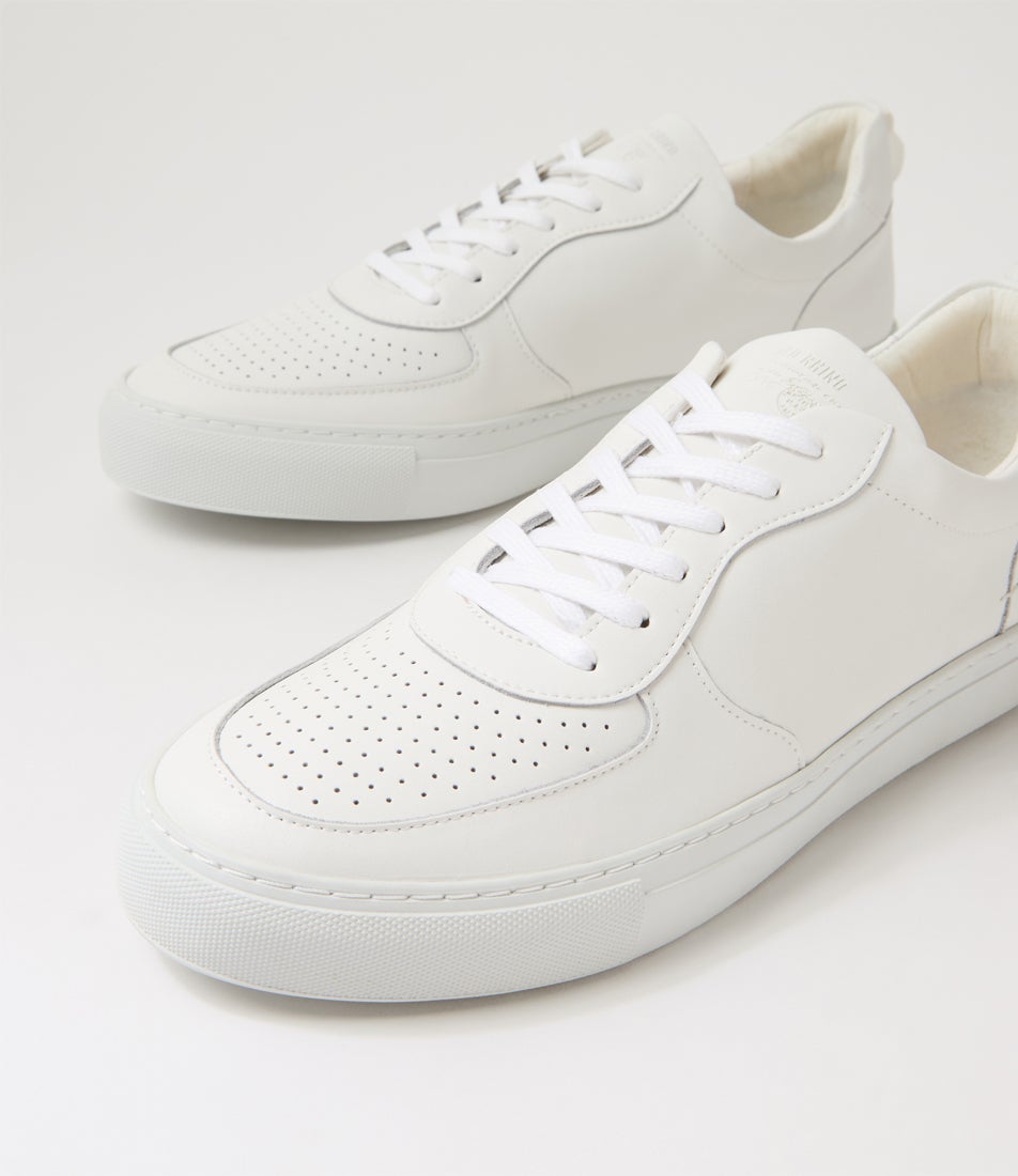 Sleet White Leather Sneakers