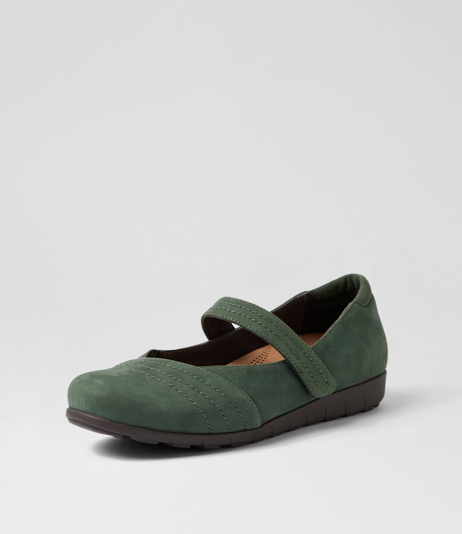 Becketts D Forest Nubuck Elastic Flat Shoes