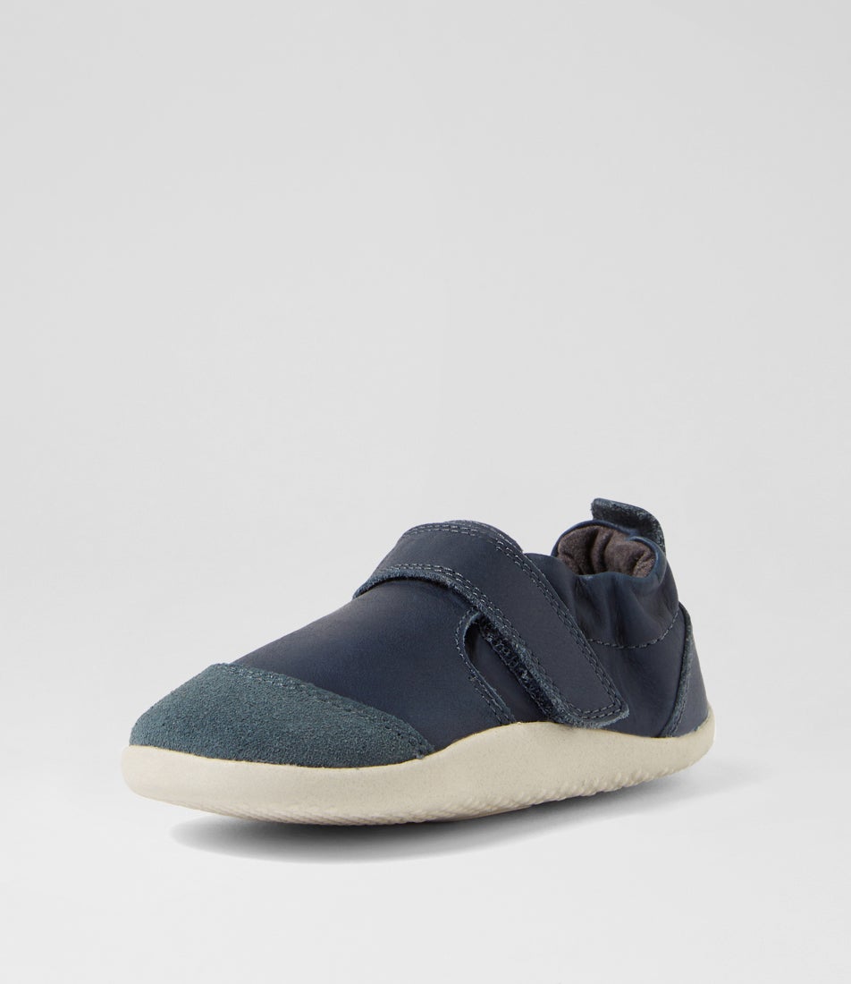Xp Marvel Infant Navy Leather Flat Shoes