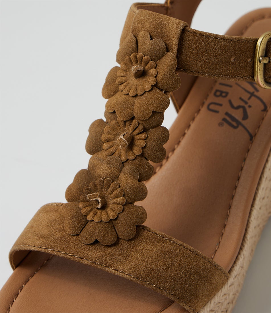 Annika2 Dark Sand Microsuede Sandals