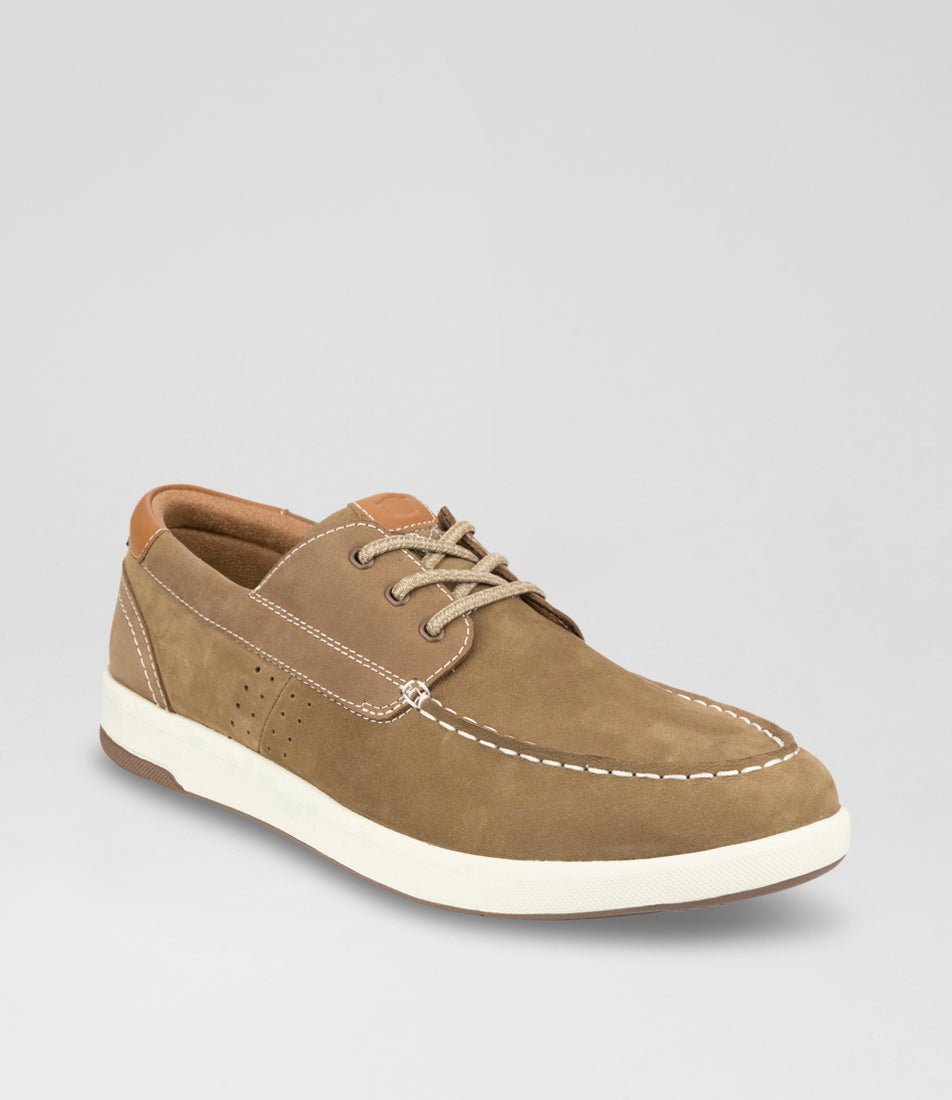 Crossover Mushroom Nubuck Boat Shoes