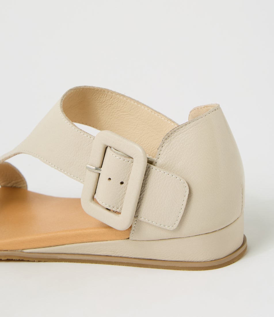 Huntlee Almond Leather Sandals