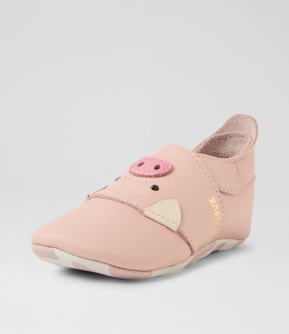 Ss Peggy Cameo Infant Rose Leather Flat Shoes
