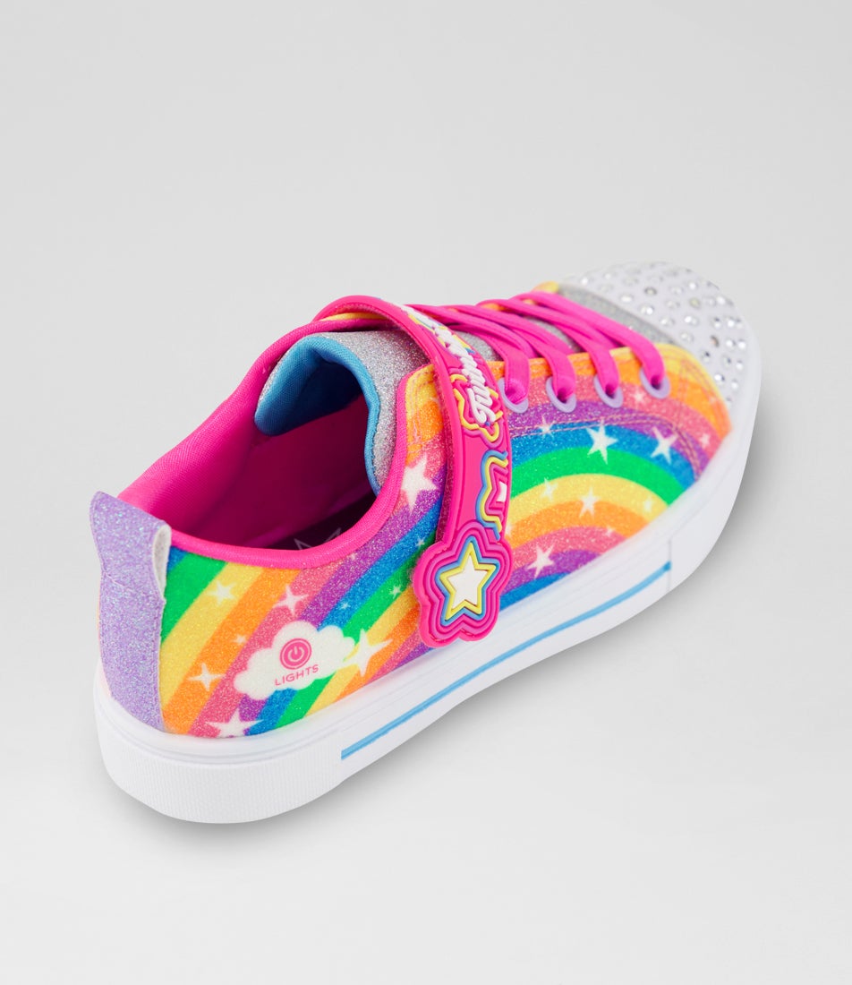 Twinkle Sparks Junior Hot Pink Multi Fabric Sneakers