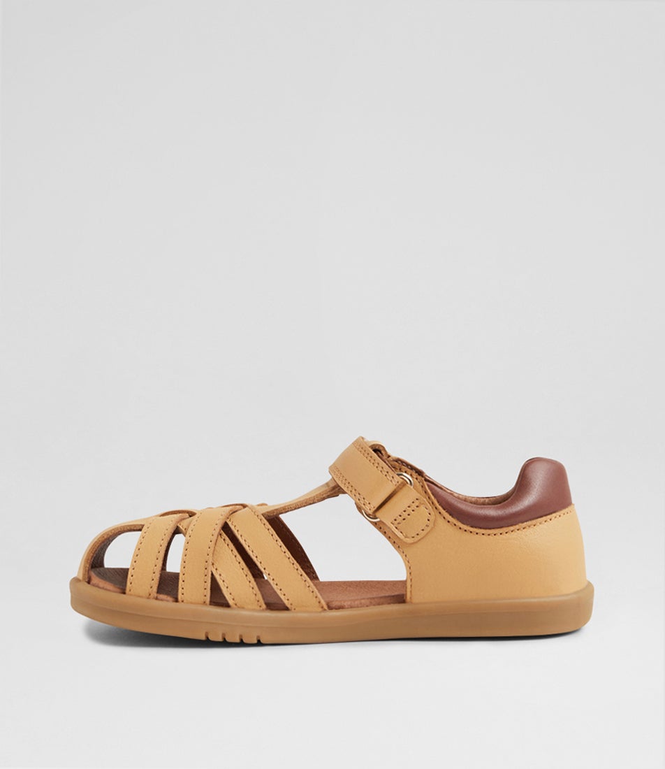 Kp Cross Jump Junior Oak Buff Leather Flat Shoes