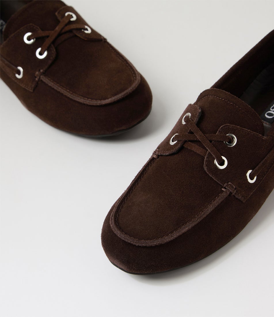 Bateau 1 Chocolate Suede Boat Shoes
