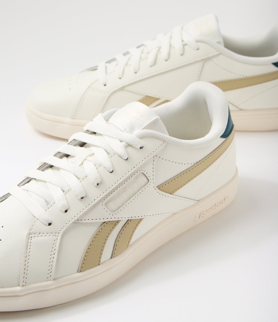 Court Retro M Chalk Beige Teal Sneakers
