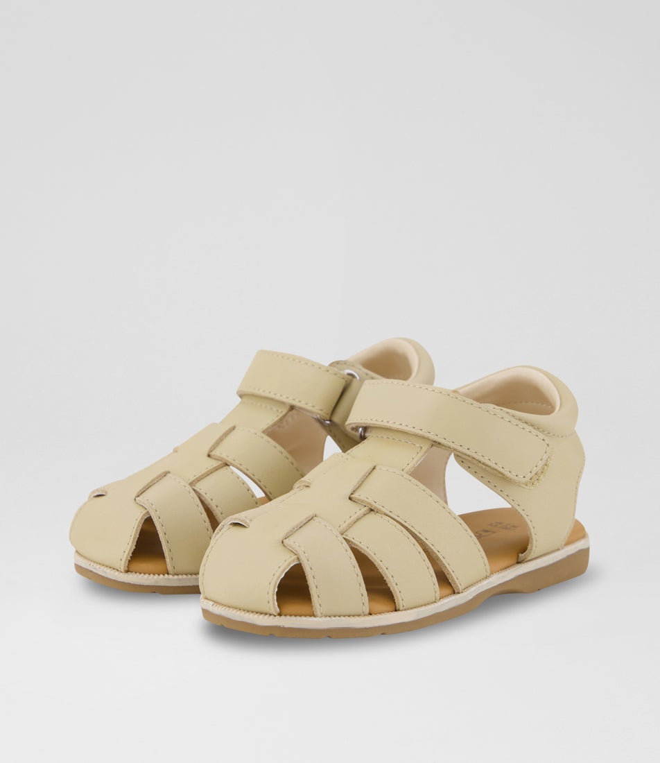 Andie Toddler Smoke Grey Leather Sandals
