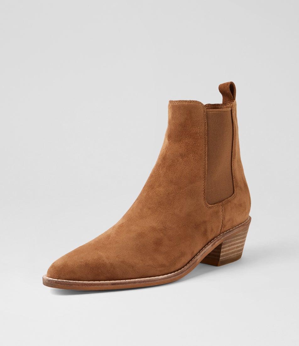 Diskel Light Choc Suede Chelsea Boots