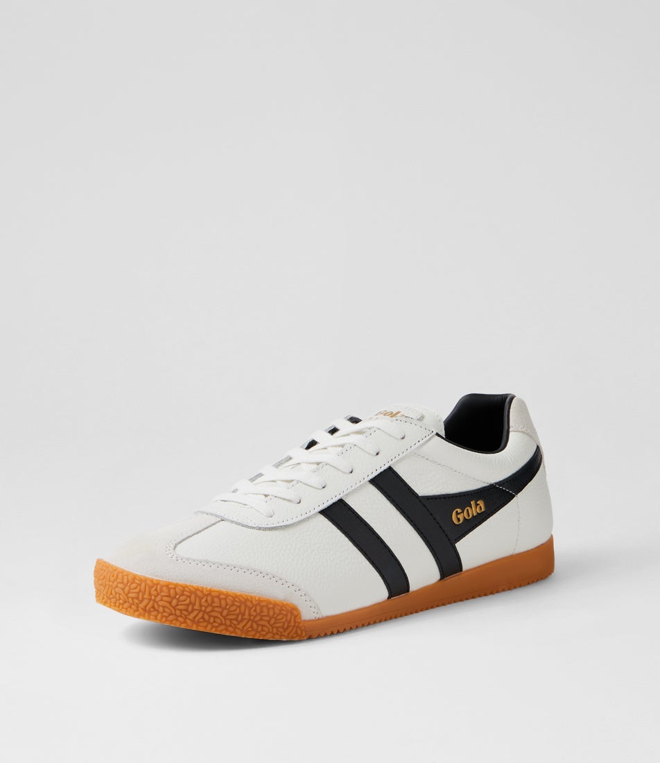 Harrier Leather M White Black Leather Sneakers