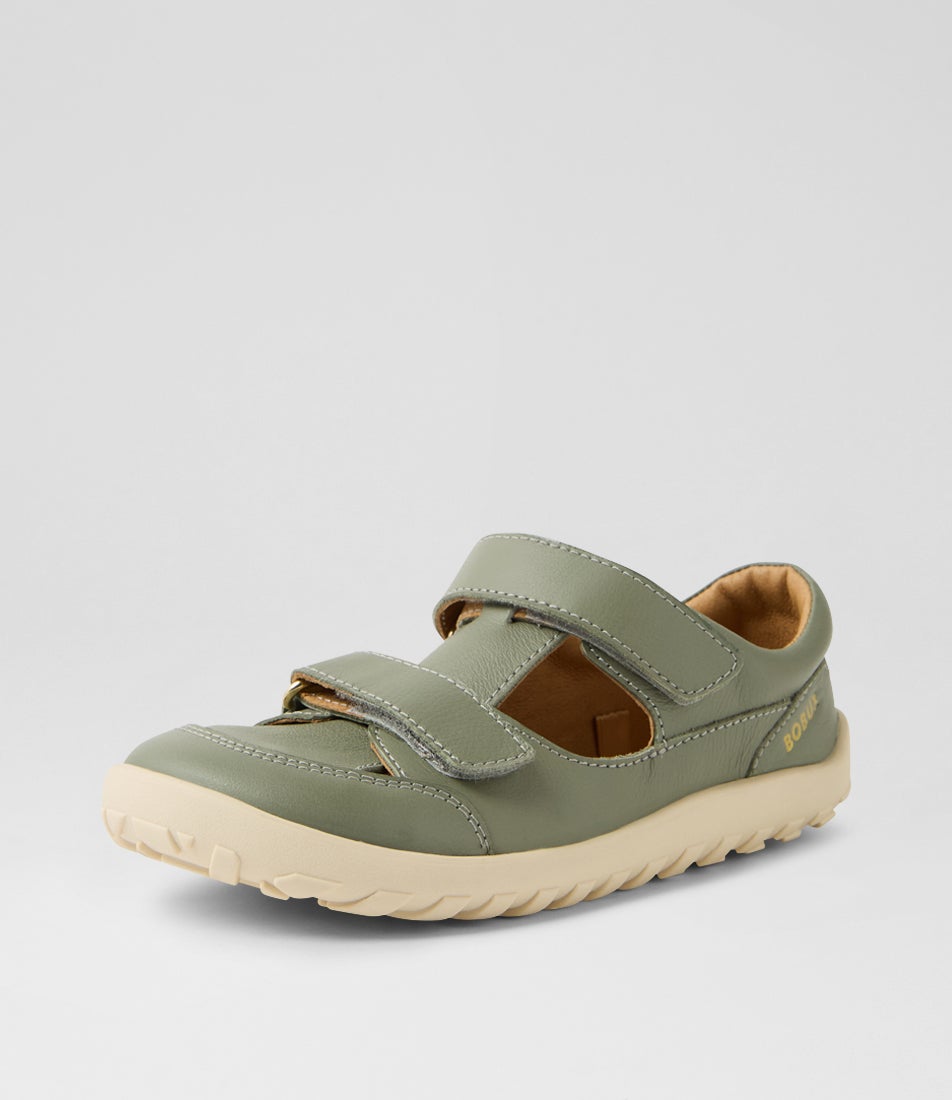 Kp Troop Junior Vetiver Leather Sandals
