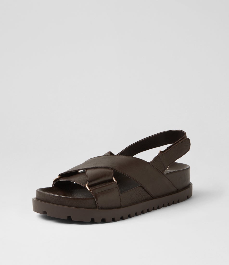Ubari Choc Leather Sandals