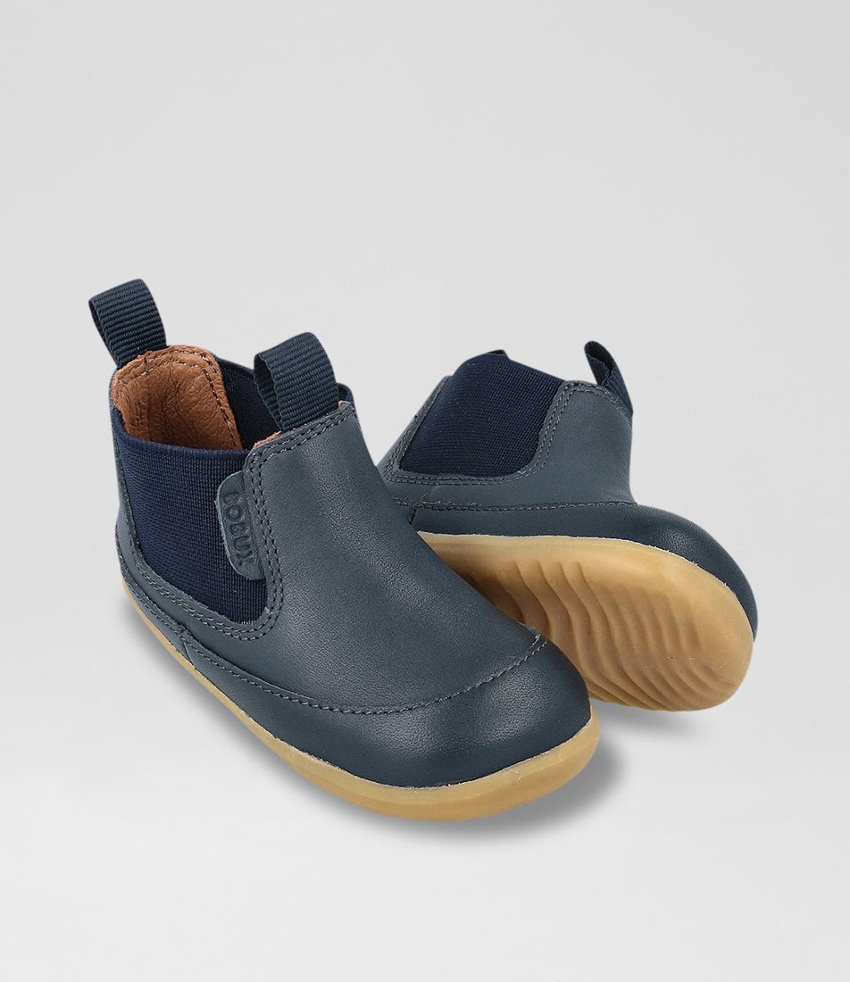 Su Traveler Infant Navy Leather Chelsea Boots