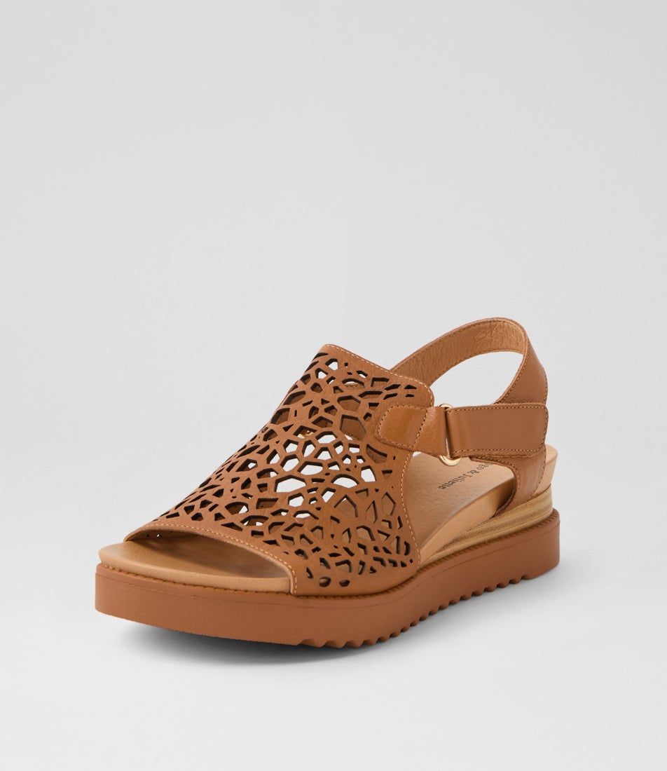Ansh Dark Tan Leather Sandals