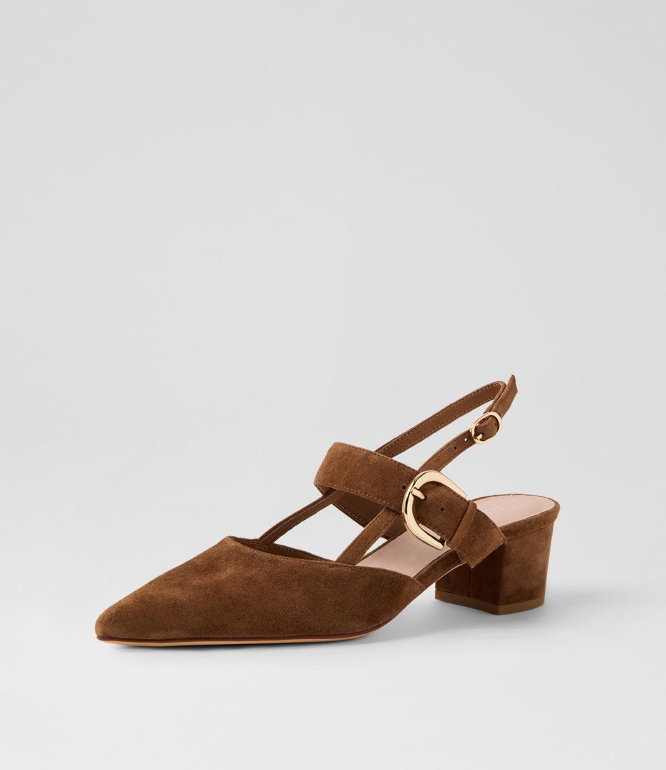 Asten Nutmeg Suede Heels