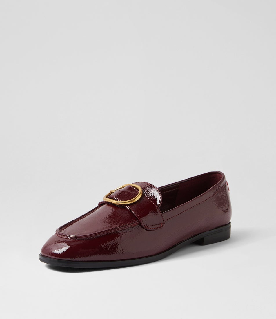 Jade Wine Patent Leather Loafers