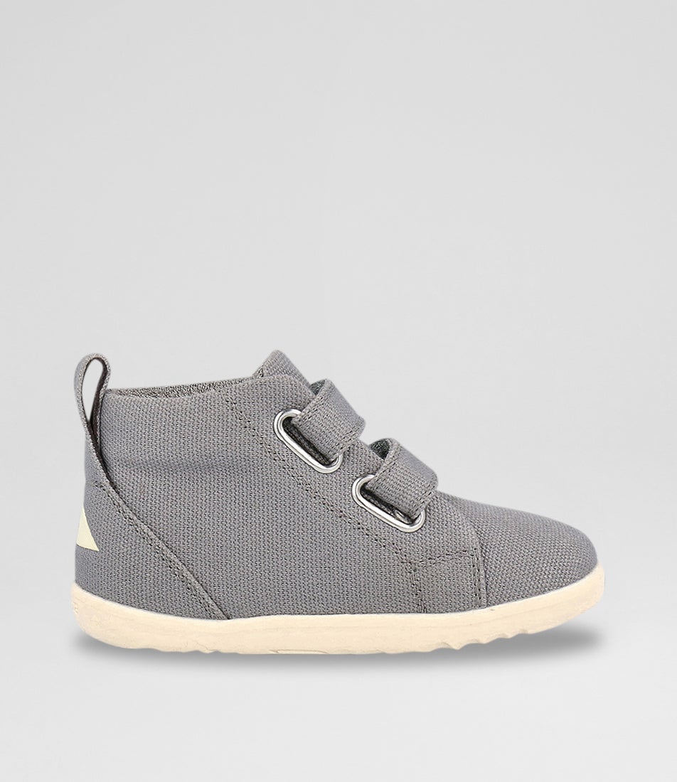 Su Grass Court High Infant Circular Gray Canvas Ankle Boots