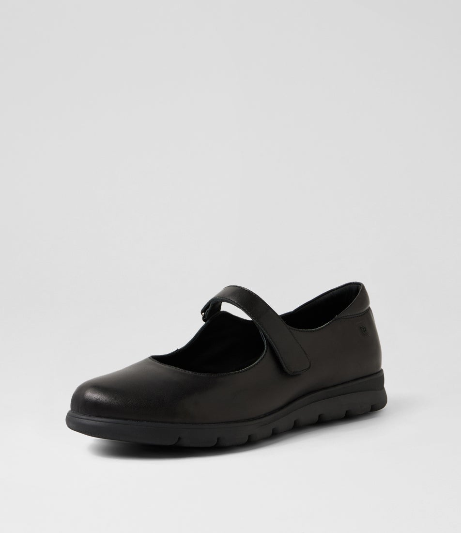 Brimley Black Leather Flat Shoes