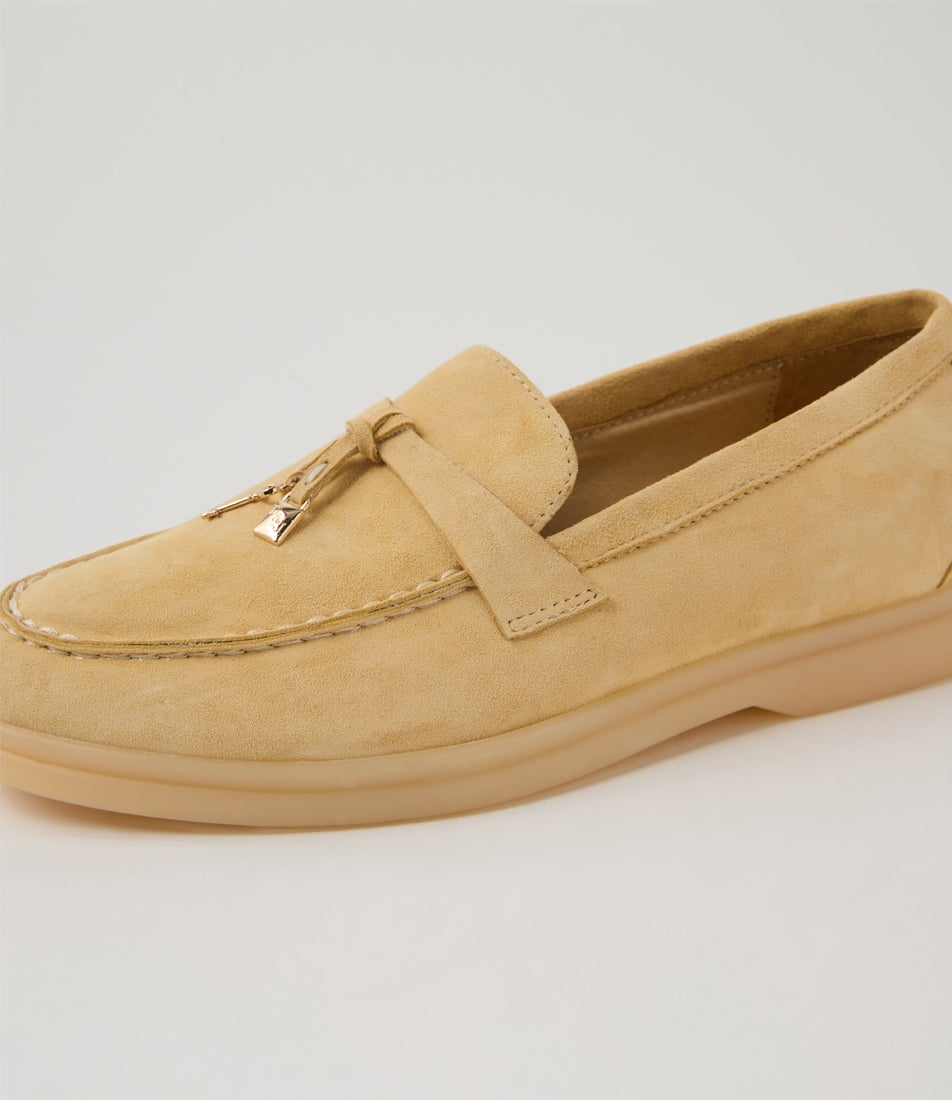Lydea Butter Suede Loafers
