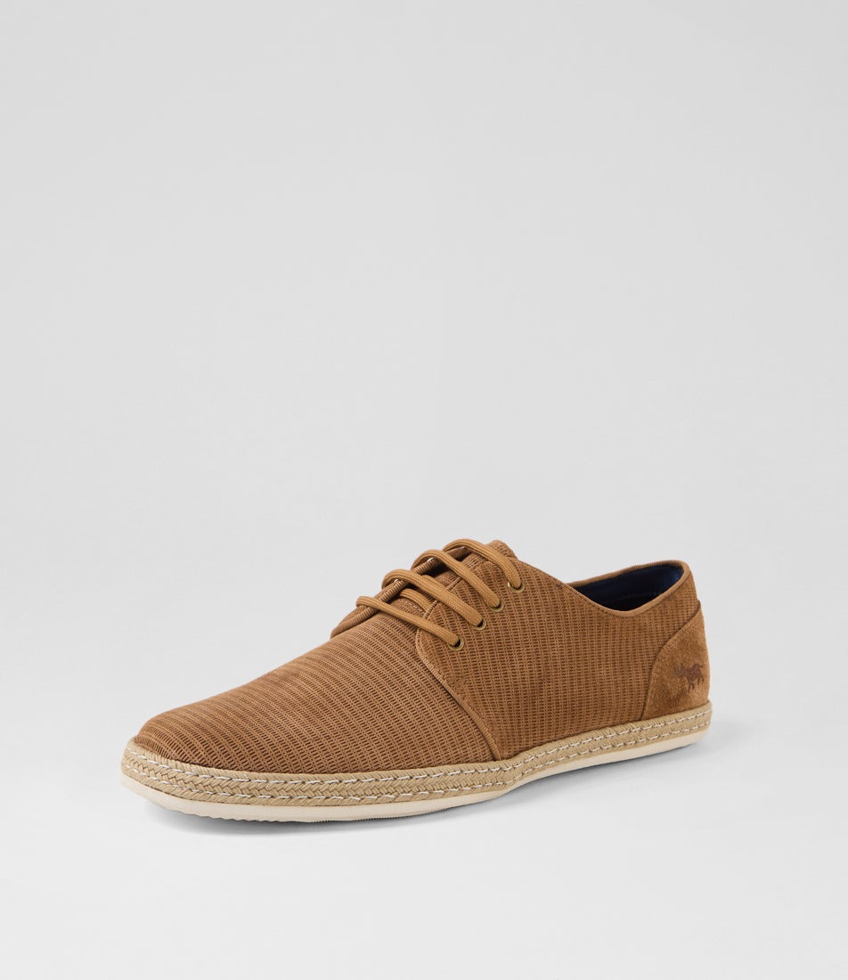Checker Tobacco Suede Lace Up Flats