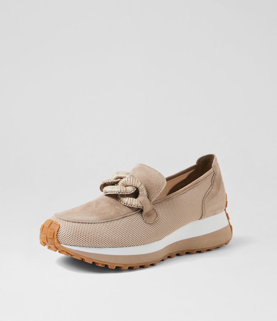 Sloanie Taupe Suede Mesh Sneakers