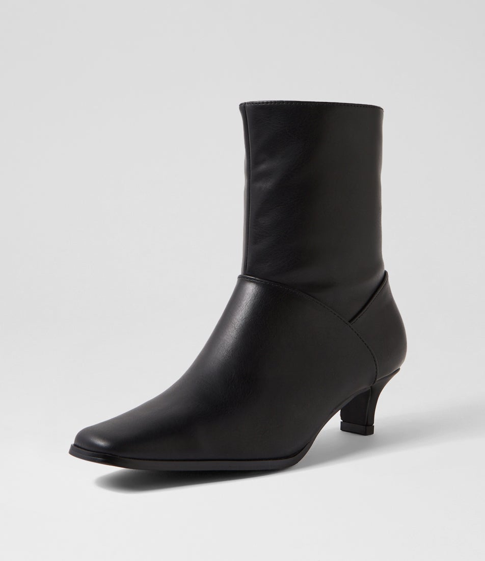 Shade Black Patent Pu Ankle Boots