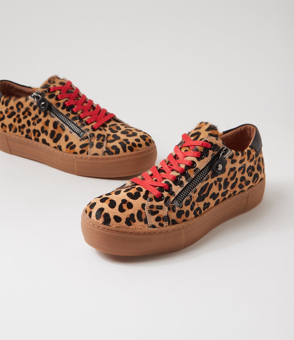 Froggy Tan Leopard Black Multi Sneakers