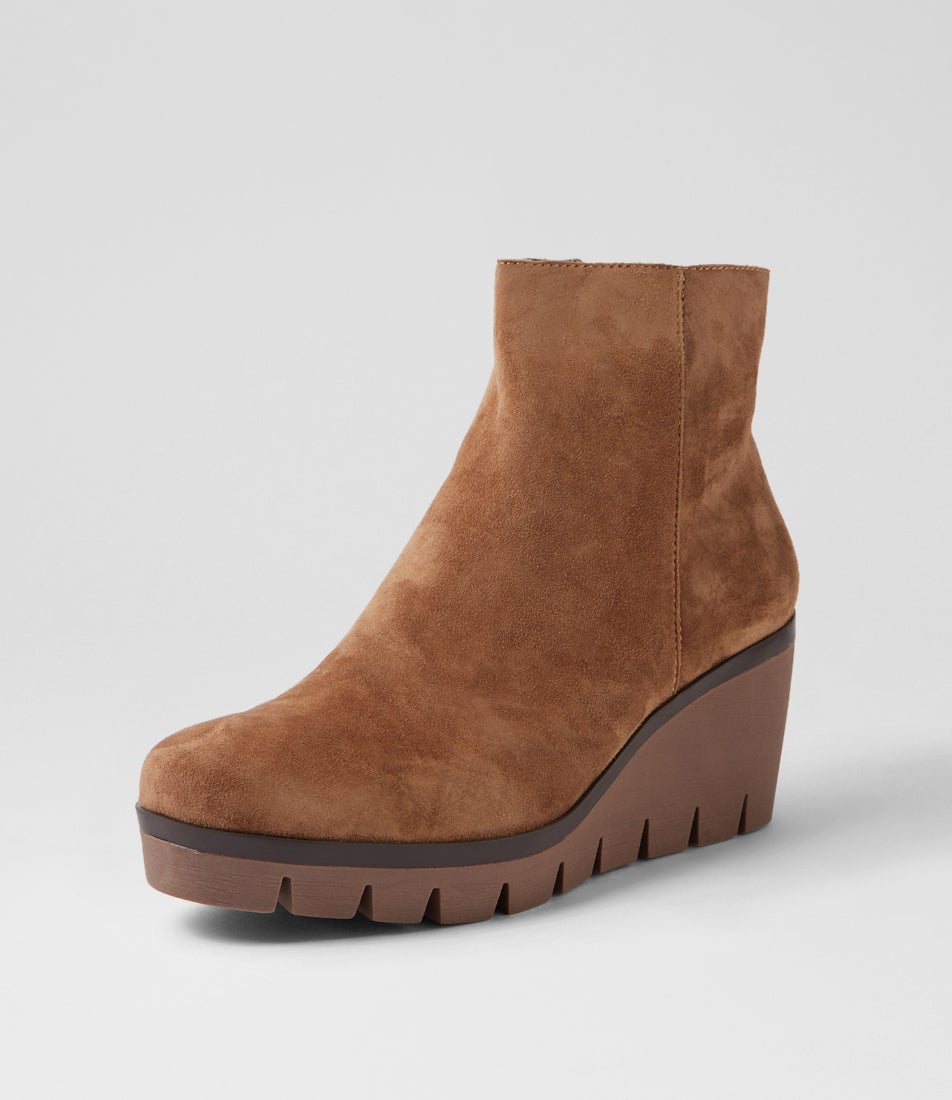Nish Light Choc Suede Ankle Boots