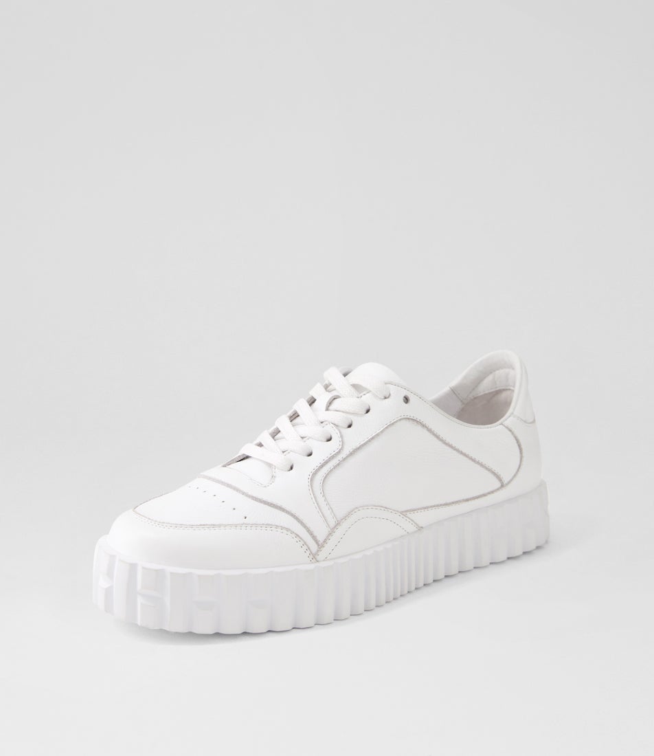 Olonga White Leather Sneakers