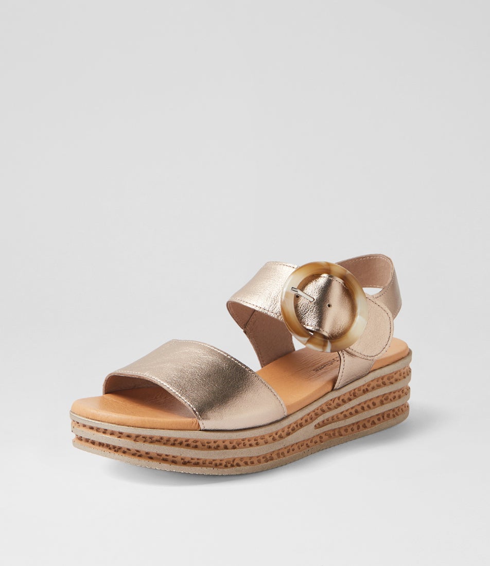Cubbie Champagne Leather Sandals