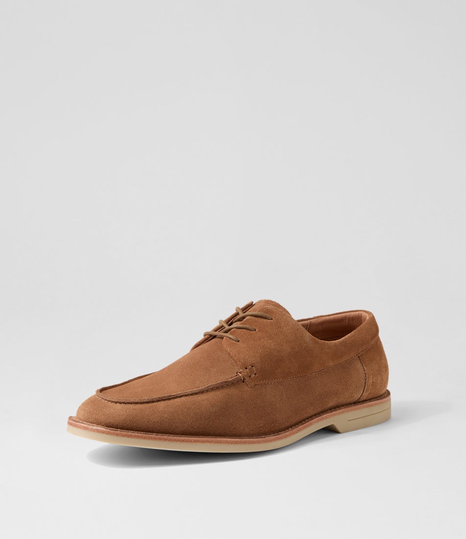 Crown Chestnut Suede Lace Up Flats