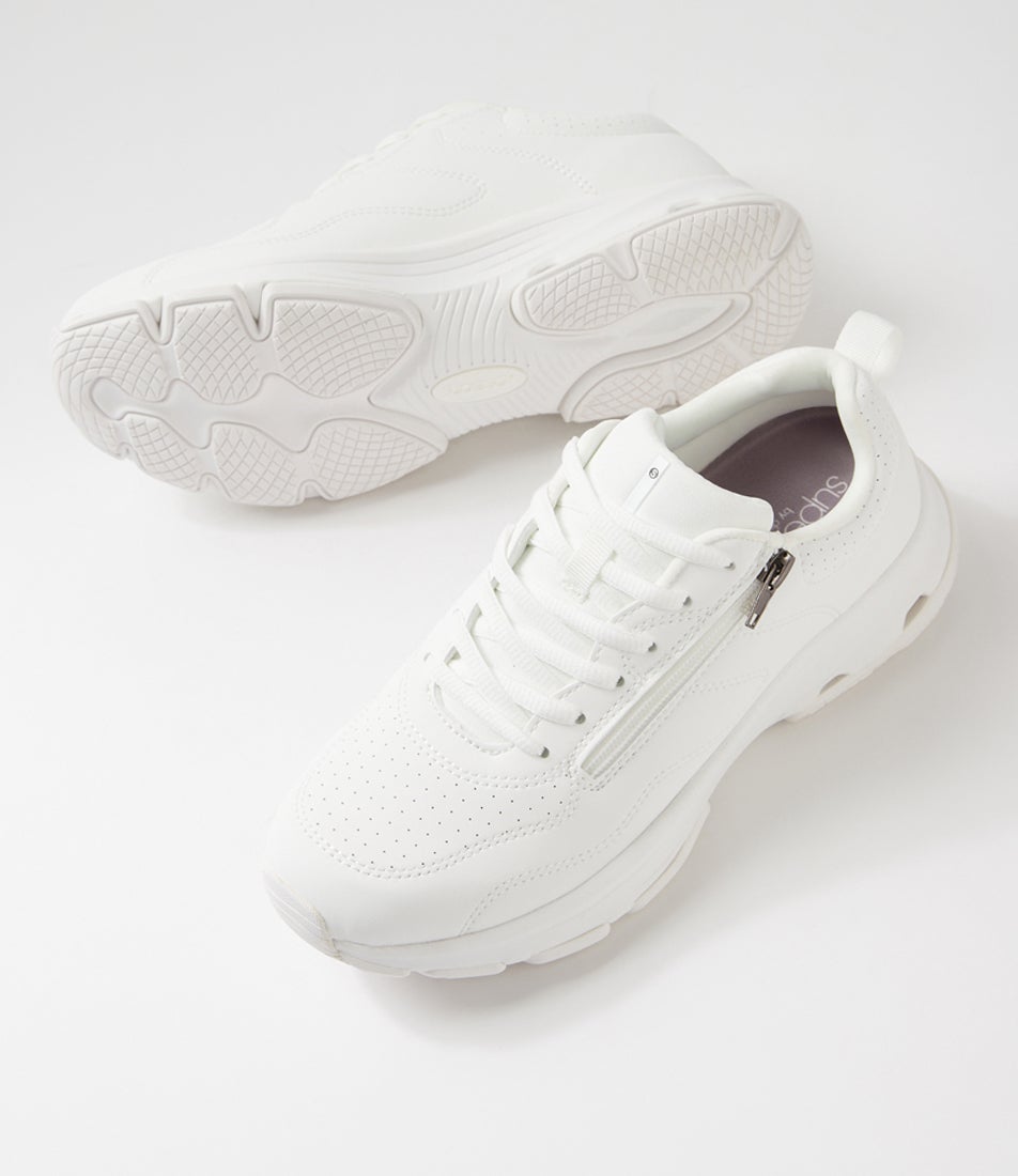 Willin White Fabric Sneakers