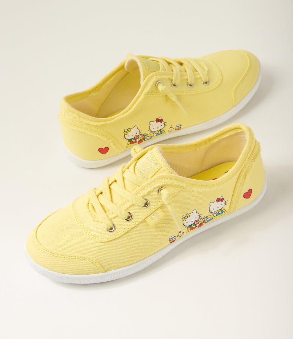 Hello Kitty Piknik Yellow Canvas Sneakers Hello Kitty Piknik Yellow Canvas Sneakers