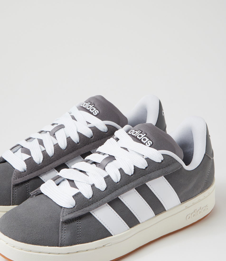 Grand Court Alphas M Grey Four Off White Fabric Sneakers